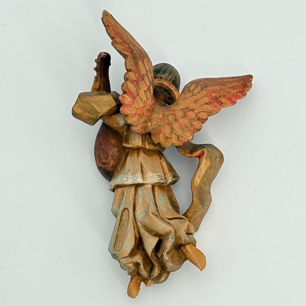 Fontanini 670 Angel Ornament Vintage Depose Italy Figurine Mandolin Player - Picture 10 of 11
